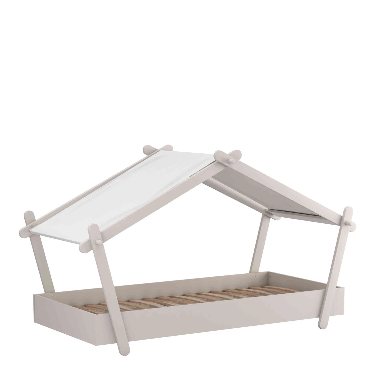 Lit Enfant Cabane 90x200 En Bois Gris Clair - LI170 4 Lit Enfant Cabane 90x200 En Bois Gris Clair - LI170 – Image 2