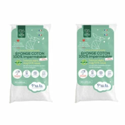 Lot De 2 Protèges Matelas Bébé éponge Coton 100% Imperméable Et Anti-acariens