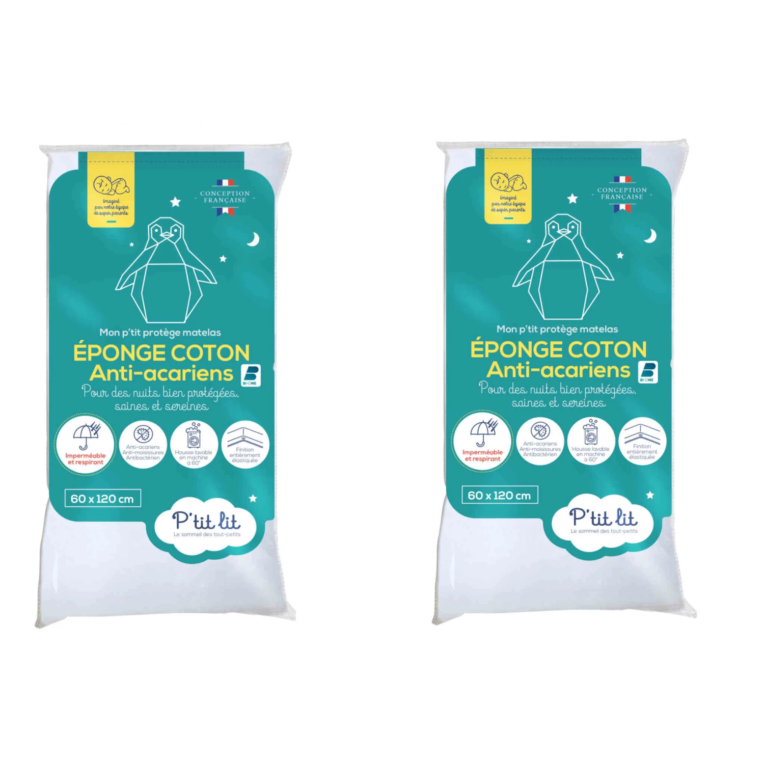 Lot De 2 Protèges Matelas Bébé Imperméables éponge Anti-acariens 3 Lot De 2 Protèges Matelas Bébé Imperméables éponge Anti-acariens