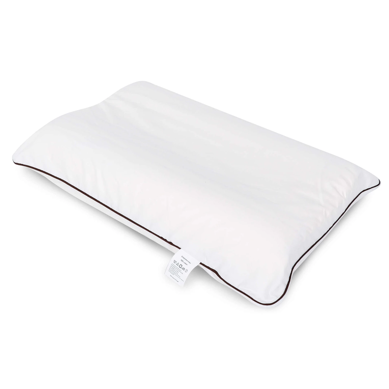 Lot De 2 Oreillers Ergonomiques Mousse Mémoire Végétale Et Taies D'oreillers Percale Someo 40x60 4 Lot De 2 Oreillers Ergonomiques Mousse Mémoire Végétale Et Taies D'oreillers Percale Someo 40x60 – Image 2