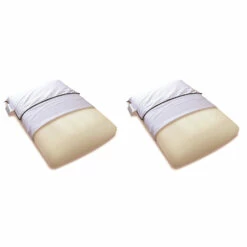 Lot De 2 Oreillers Mousse Mémoire Végétale Et Taies D'oreillers Percale Someo