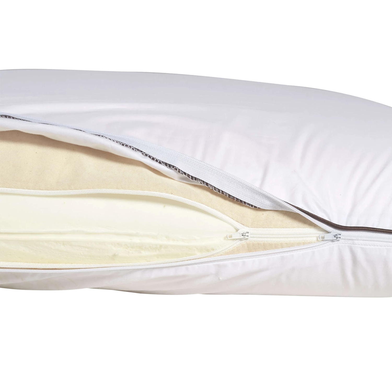 Lot De 2 Oreillers Mousse Mémoire Végétale Et Taies D'oreillers Percale Someo 4 Lot De 2 Oreillers Mousse Mémoire Végétale Et Taies D'oreillers Percale Someo – Image 2