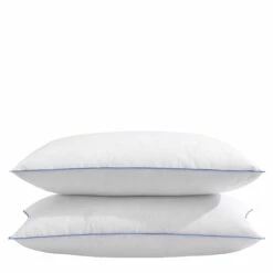 Lot De 2 Oreillers Moelleux/ferme Duvet De Canard Anti-allergènes Someo -Doublures De Lit Soldes 2024 lot de 2 oreillers moelleux ferme duvet de canard anti allerg nes someo 45x70 face fond blanc copie