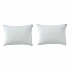 Lot De 2 Taies D'oreillers Brodées Double Gaze De Coton 39 Lot De 2 Taies D'oreillers Brodées Double Gaze De Coton -Doublures De Lit Soldes 2024 lot taie oreiller rectangle boho blanc fond blanc