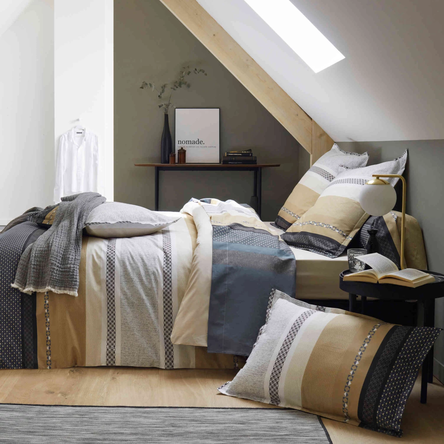 Parure De Lit Percale Marlow Acier - Tradilinge 3 Parure De Lit Percale Marlow Acier - Tradilinge