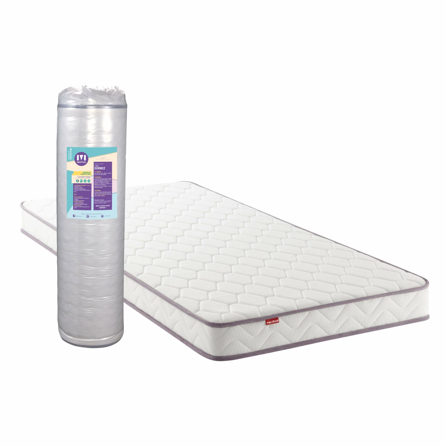 Matelas Merinos Ressorts Ensachés Happy Day 12 Matelas Merinos Ressorts Ensachés Happy Day – Image 10