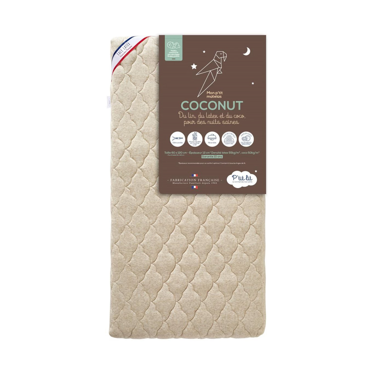 Matelas Bébé Déhoussable Et Réversible Coco + Latex 3 Matelas Bébé Déhoussable Et Réversible Coco + Latex