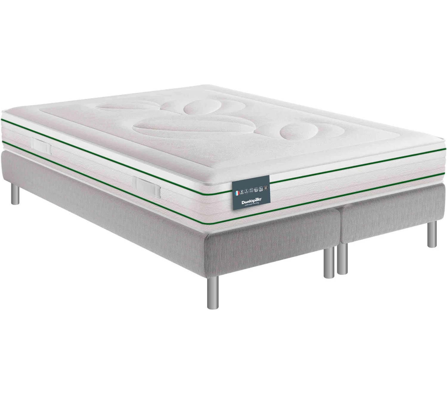 Matelas Dunlopillo 100% Latex Naturel Ferme 7 Zones 22cm HORTENSE 7 Matelas Dunlopillo 100% Latex Naturel Ferme 7 Zones 22cm HORTENSE – Image 5