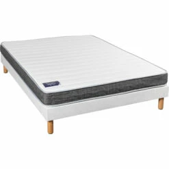 Ensemble Matelas Mousse Haute Densité Confort Sérénité + Sommier + Pieds