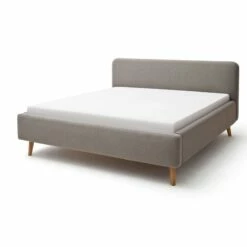 Lit Scandinave Capitonné En Tissu - LT8001 11 Lit Scandinave Capitonné En Tissu - LT8001 -Doublures De Lit Soldes 2024 mattis taupe profil matelas fond blanc 2