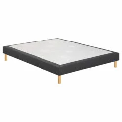 Sommier Déco Anthracite Confort Medium 15 Cm Avec Pieds Bultex Mediano