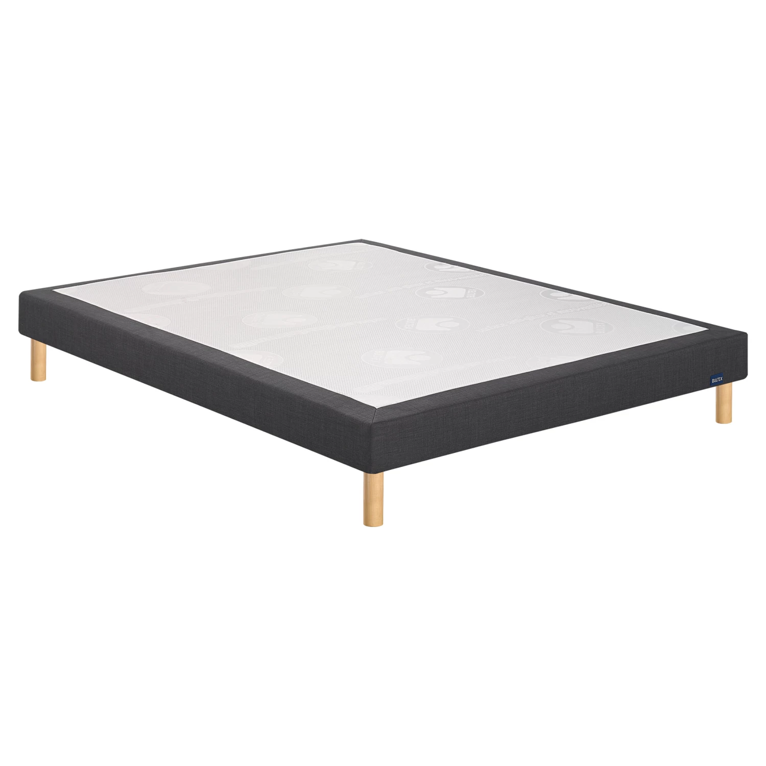 Sommier Déco Anthracite Confort Medium 15 Cm Avec Pieds Bultex Mediano 3 Sommier Déco Anthracite Confort Medium 15 Cm Avec Pieds Bultex Mediano