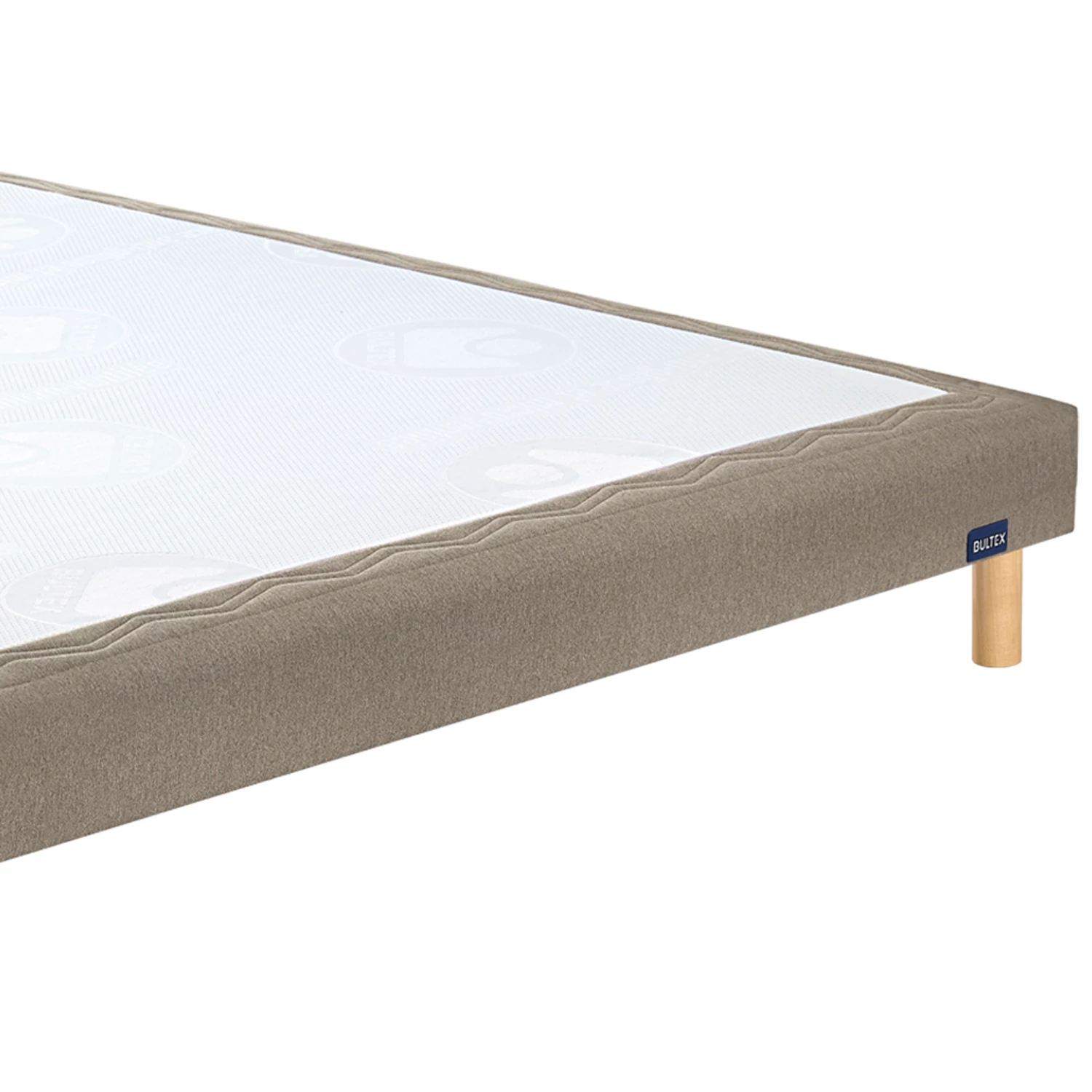 Sommier Déco Marron Glacé Confort Medium 15 Cm Avec Pieds Bultex Mediano 4 Sommier Déco Marron Glacé Confort Medium 15 Cm Avec Pieds Bultex Mediano – Image 2