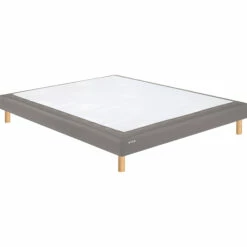 Sommier Déco Taupe Confort Medium 15 Cm Avec Pieds Bultex Mediano