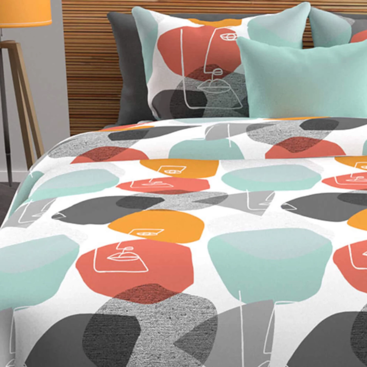 Parure De Lit Modern Blanc 4 Parure De Lit Modern Blanc – Image 2