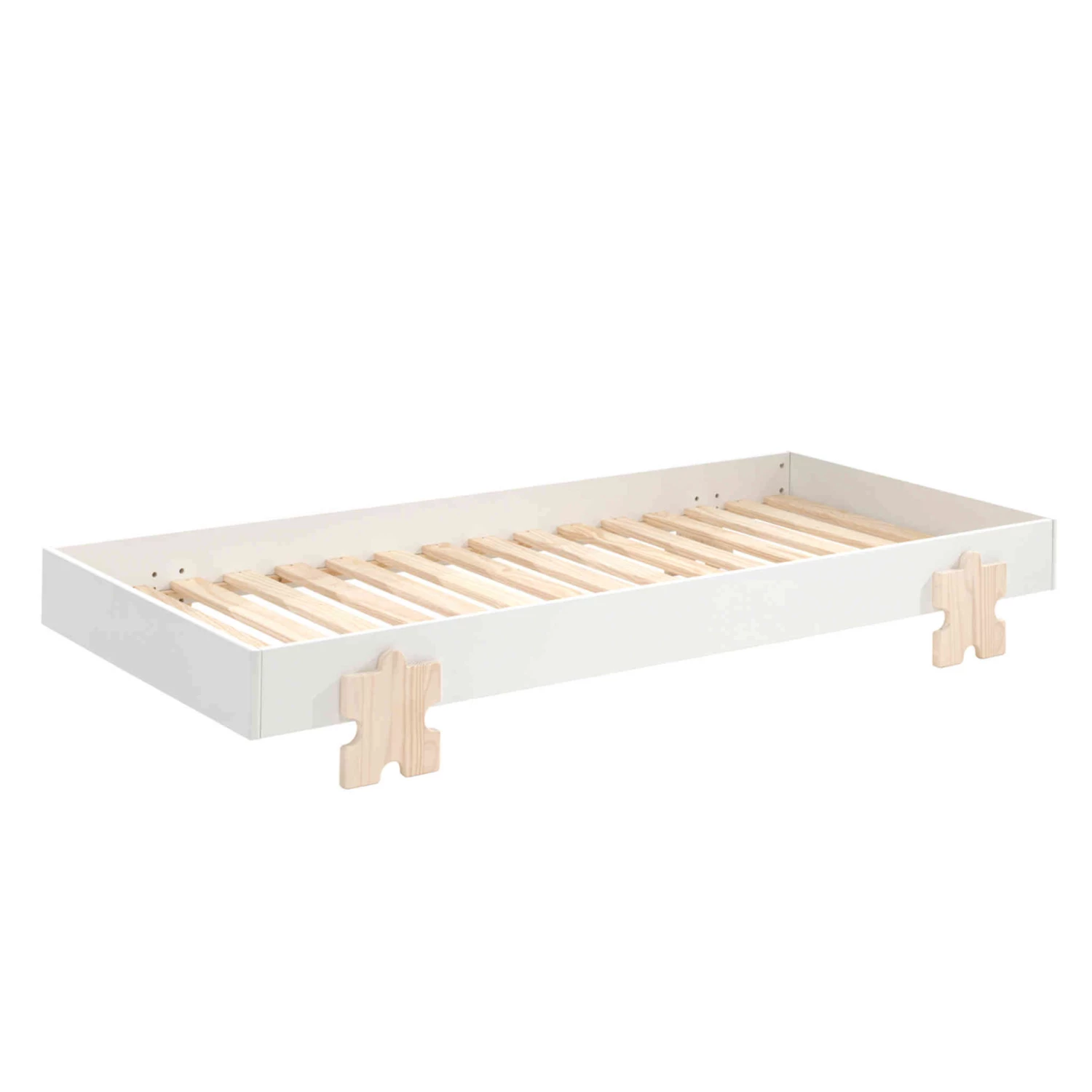 Lit Enfant En Bois Avec Pieds Puzzle 90x200 Cm - LT2055 4 Lit Enfant En Bois Avec Pieds Puzzle 90x200 Cm - LT2055 – Image 2