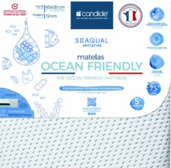 Candide Matelas Bébé Déhoussable éco-responsable OCEAN FRIENDLY -Doublures De Lit Soldes 2024 ocean friendly fond blanc 3