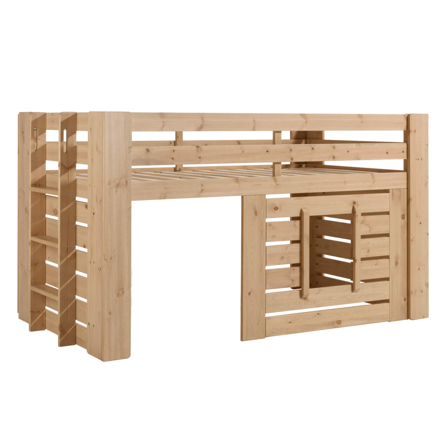 Lit Enfant Compact En Bois Massif 90x200 Cm - LT2062 3 Lit Enfant Compact En Bois Massif 90x200 Cm - LT2062