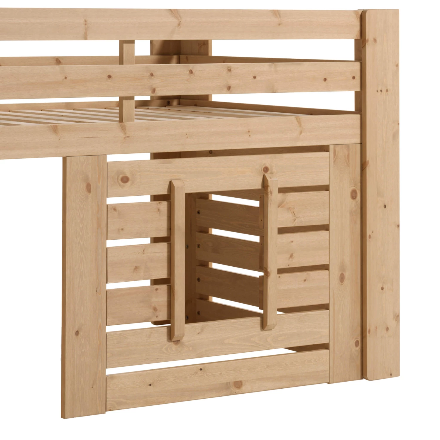 Lit Enfant Compact En Bois Massif 90x200 Cm - LT2062 5 Lit Enfant Compact En Bois Massif 90x200 Cm - LT2062 – Image 3