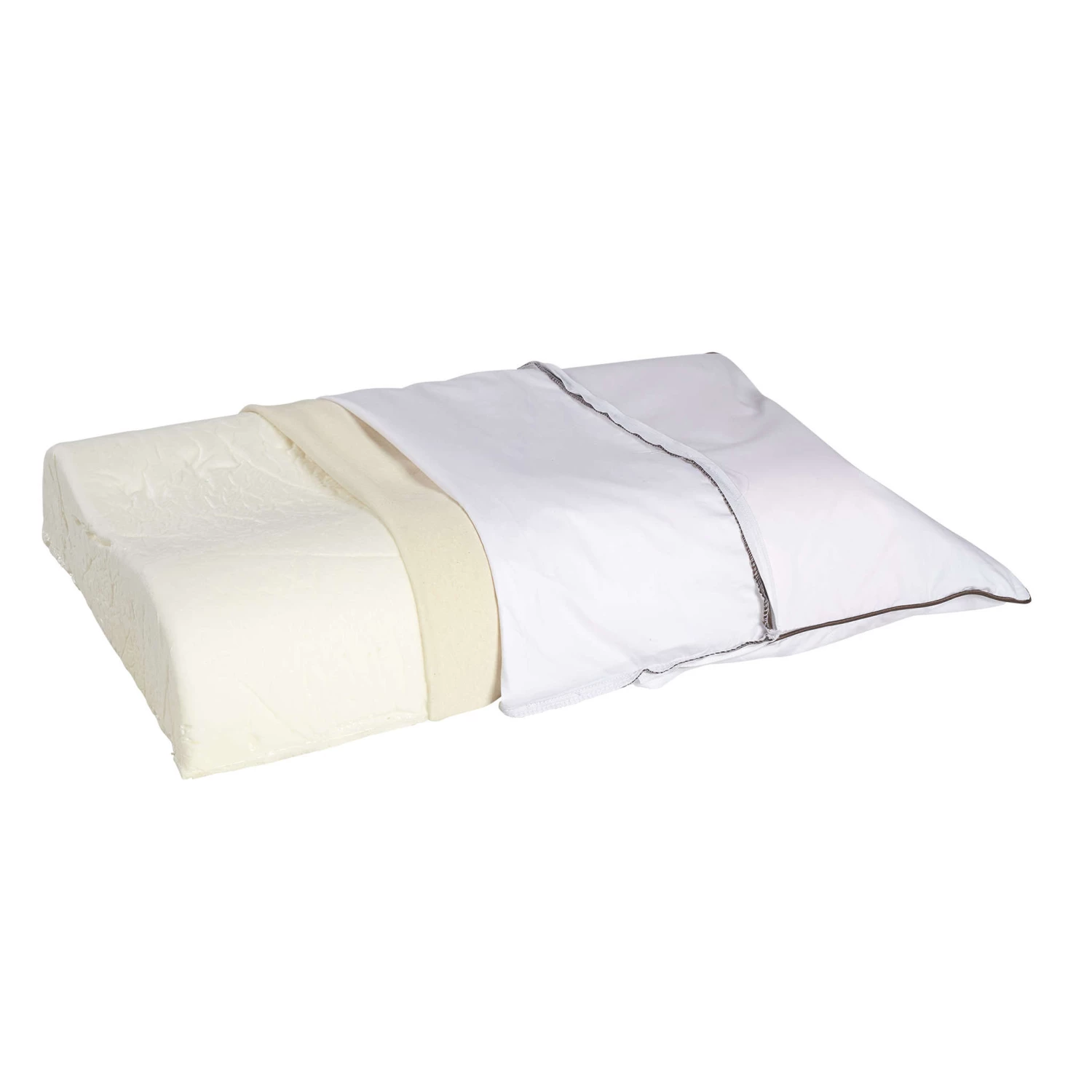 Oreiller Ergonomique Mousse Mémoire Végétale Et Taie D'oreiller Percale Someo 40x60 6 Oreiller Ergonomique Mousse Mémoire Végétale Et Taie D'oreiller Percale Someo 40x60 – Image 4