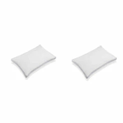 Lot De 2 Oreillers Microgel Ferme Percale Simmons 9 Lot De 2 Oreillers Microgel Ferme Percale Simmons -Doublures De Lit Soldes 2024 oreiller simmons fond blanc