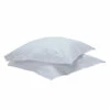 Lot De 2 Taies D'oreillers Blanches 100% Coton -Doublures De Lit Soldes 2024 pack blanc
