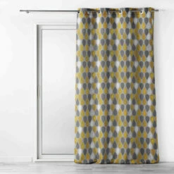 Rideau à œillets Palpito 140x260 Cm 9 Rideau à œillets Palpito 140x260 Cm -Doublures De Lit Soldes 2024 palpito jaune anthracite 1
