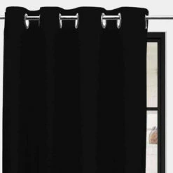 Rideaux à œillets Panama 135x250 Cm 18 Rideaux à œillets Panama 135x250 Cm -Doublures De Lit Soldes 2024 panama noir