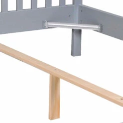 Lit Avec Tête De Lit En Bois Gris - LT14008 7 Lit Avec Tête De Lit En Bois Gris - LT14008 -Doublures De Lit Soldes 2024 parker fond blanc 2