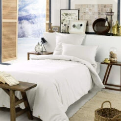 Housse De Couette Flanelle Blanc -Doublures De Lit Soldes 2024 parure1 candice blanc