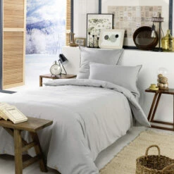 Housse De Couette Flanelle Gris 8 Housse De Couette Flanelle Gris -Doublures De Lit Soldes 2024 parure1 candice gris