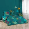 Parure De Lit Analisa Bleu 240x220 Cm -Doublures De Lit Soldes 2024 parure analisa bleu