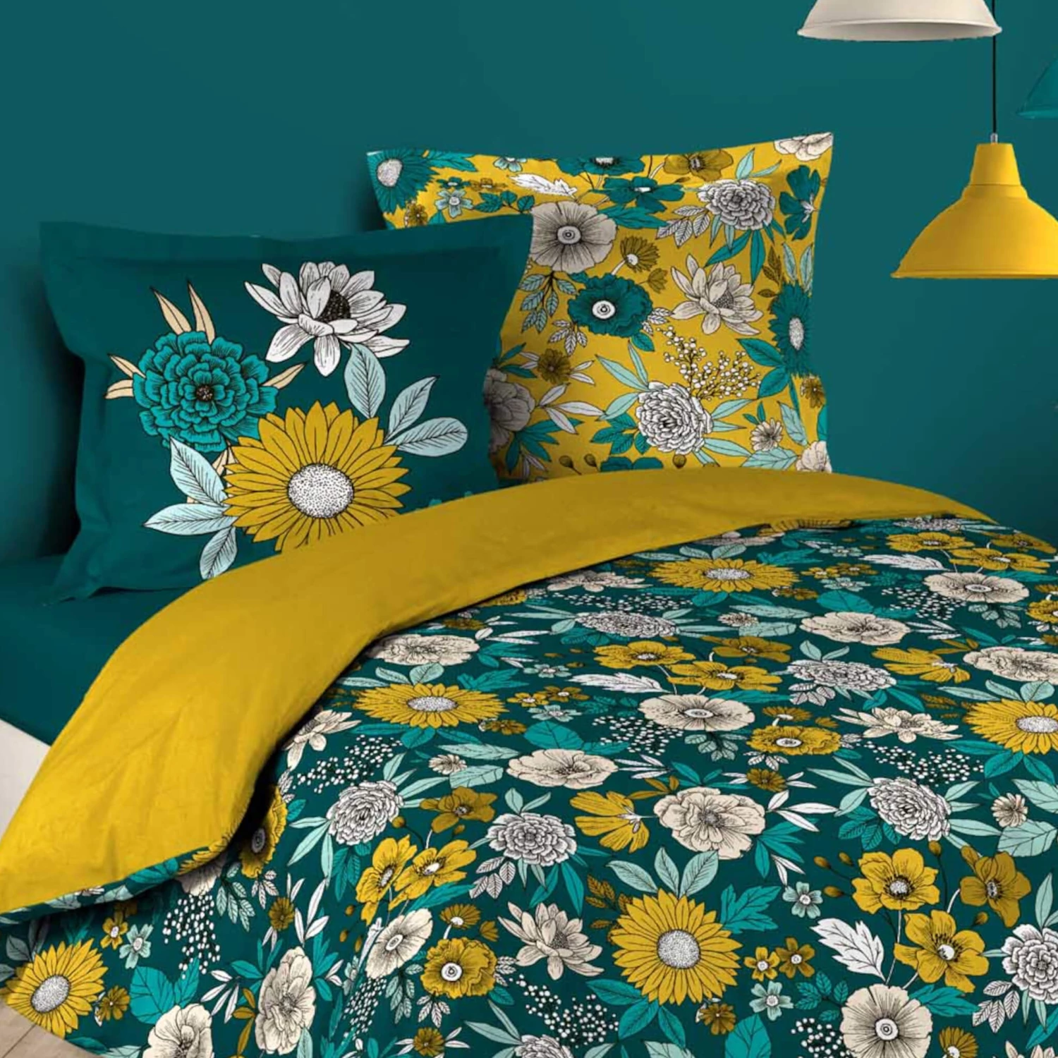 Parure De Lit Bohoflora 240x220 Cm 4 Parure De Lit Bohoflora 240x220 Cm – Image 2