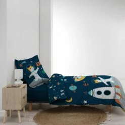 Parure De Lit Enfant Fusée 140x200 -Doublures De Lit Soldes 2024 parure de lit fusee profil