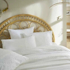 Taie D'oreiller 100% Coton Broderie Anglaise 23 Taie D'oreiller 100% Coton Broderie Anglaise -Doublures De Lit Soldes 2024 parure de lit jeanne coco zoom