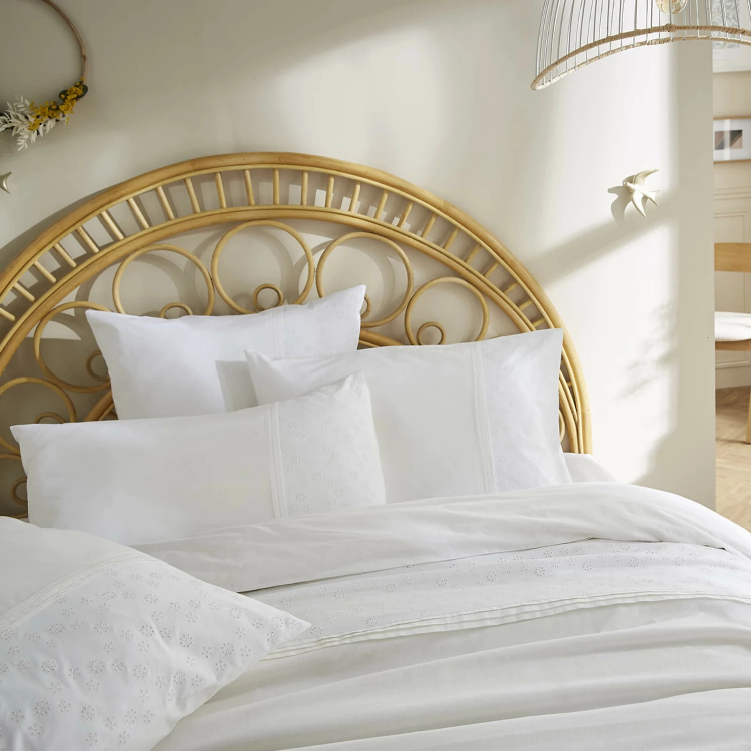 Taie D'oreiller 100% Coton Broderie Anglaise 12 Taie D'oreiller 100% Coton Broderie Anglaise – Image 10