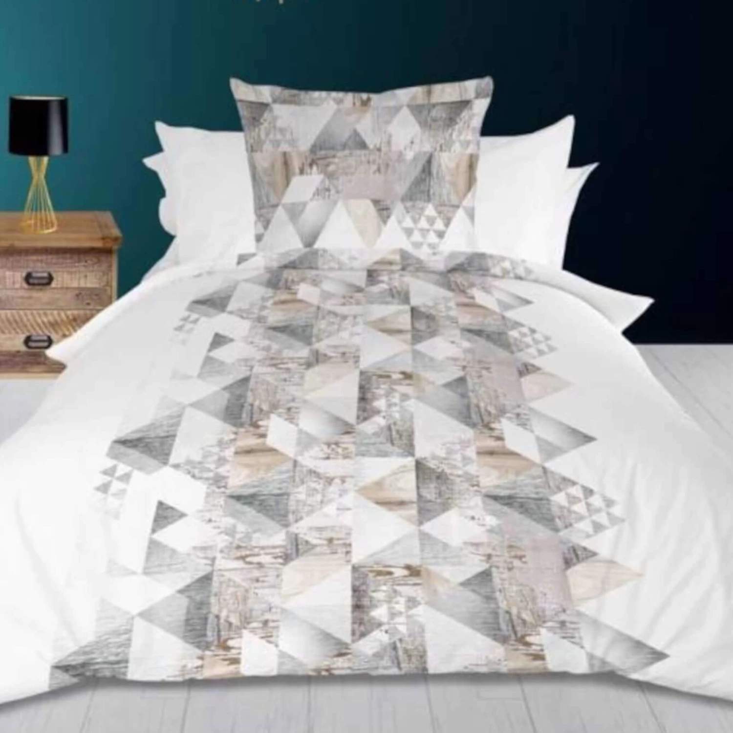 Parure De Lit Nordique Blanc 4 Parure De Lit Nordique Blanc – Image 2