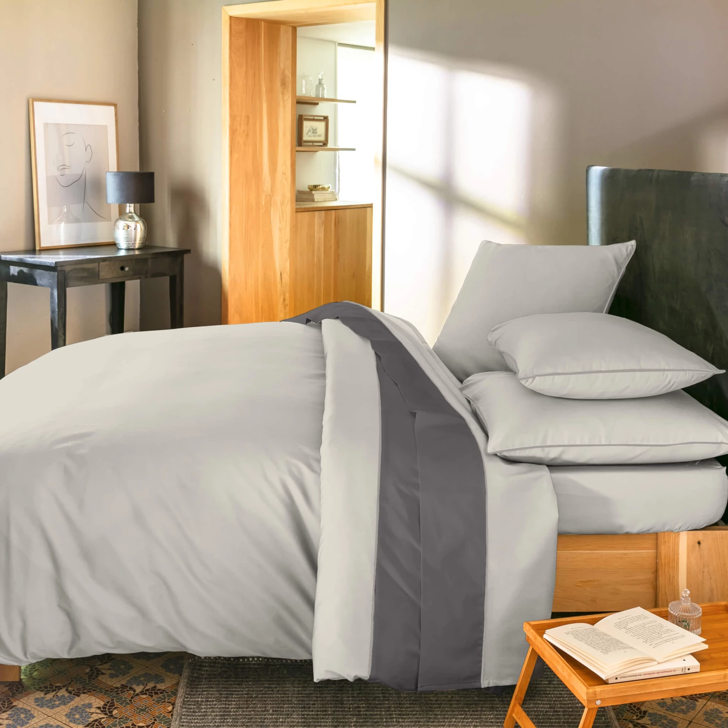 Parure De Lit Percale Sydney Naturel 3 Parure De Lit Percale Sydney Naturel