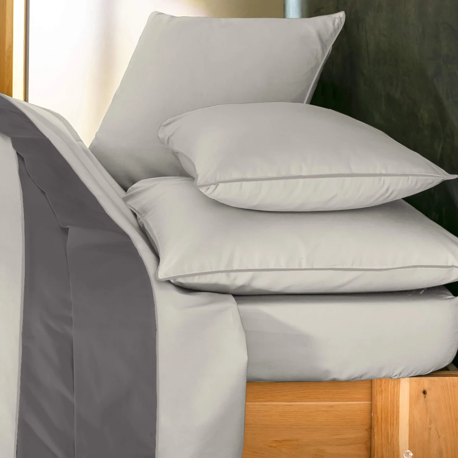 Parure De Lit Percale Sydney Naturel 5 Parure De Lit Percale Sydney Naturel – Image 3