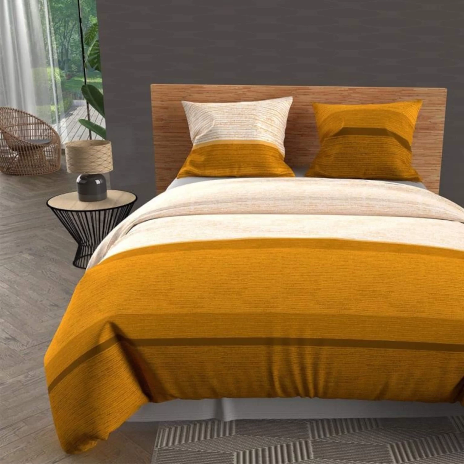Parure De Lit Stripe Jaune 3 Parure De Lit Stripe Jaune