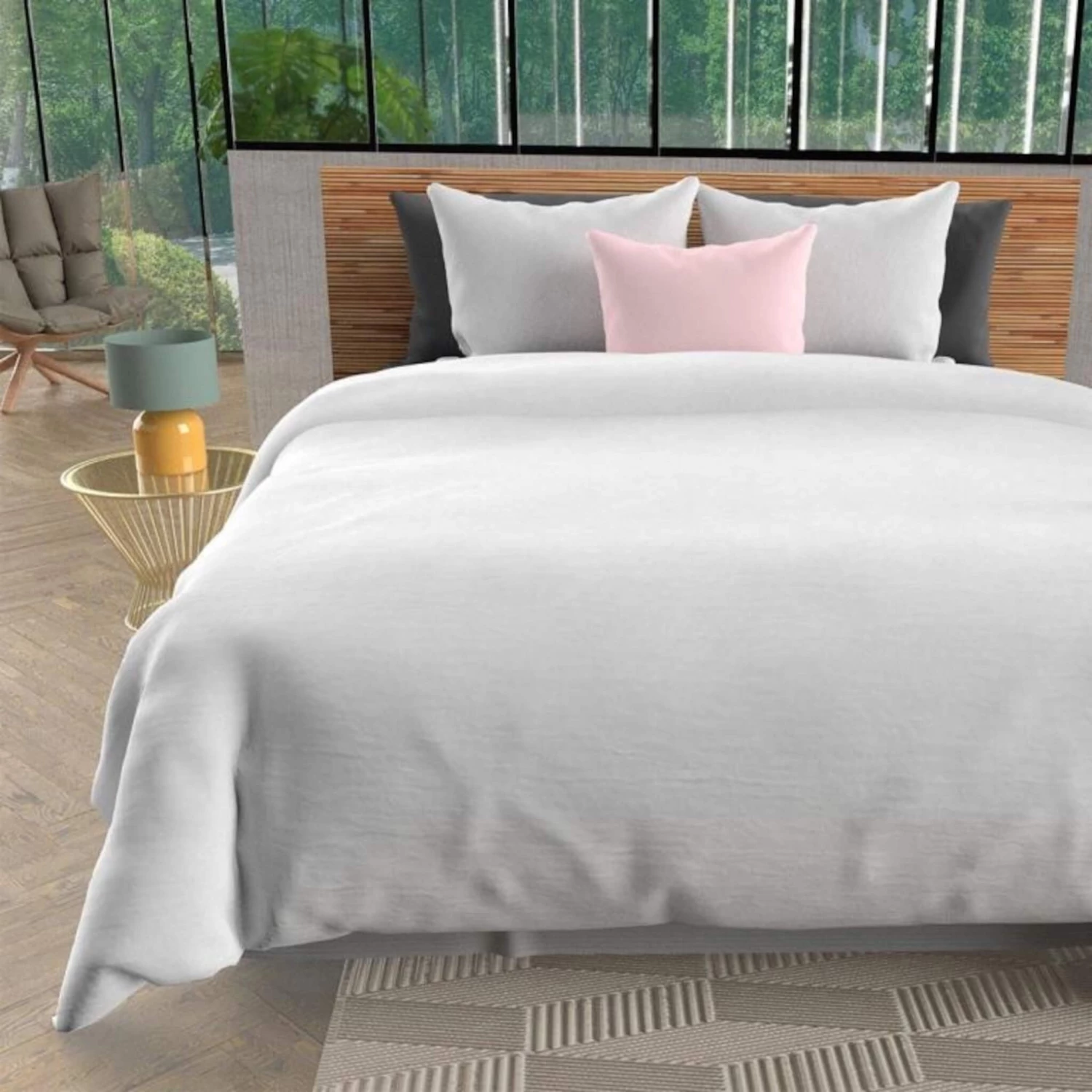 Parure De Lit Unie Bohème Blanc 3 Parure De Lit Unie Bohème Blanc