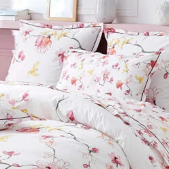 Parure De Lit Percale Elisa Rose - Tradilinge -Doublures De Lit Soldes 2024 parure elisa rose zoom 2