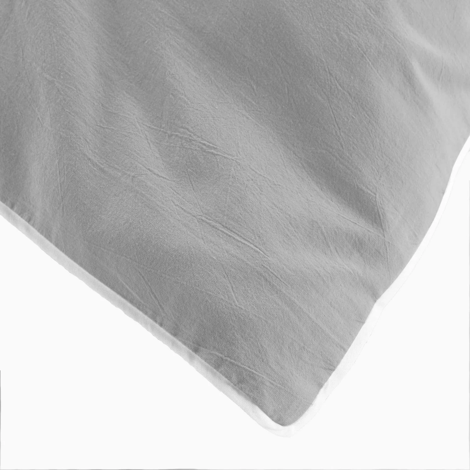 Parure De Lit Coton Lavé Linette Gris 4 Parure De Lit Coton Lavé Linette Gris – Image 2