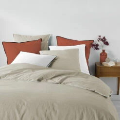Parure De Lit Coton Lavé Linette Lin 9 Parure De Lit Coton Lavé Linette Lin -Doublures De Lit Soldes 2024 parure linette lin