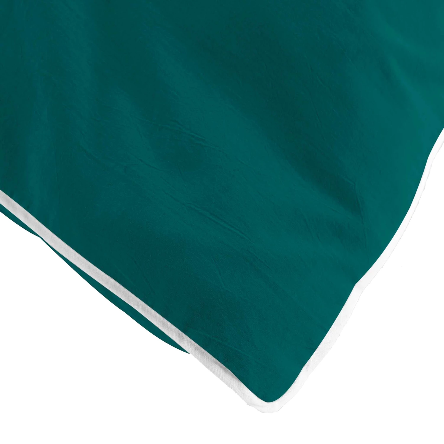 Parure De Lit Coton Lavé Linette Pétrole 4 Parure De Lit Coton Lavé Linette Pétrole – Image 2