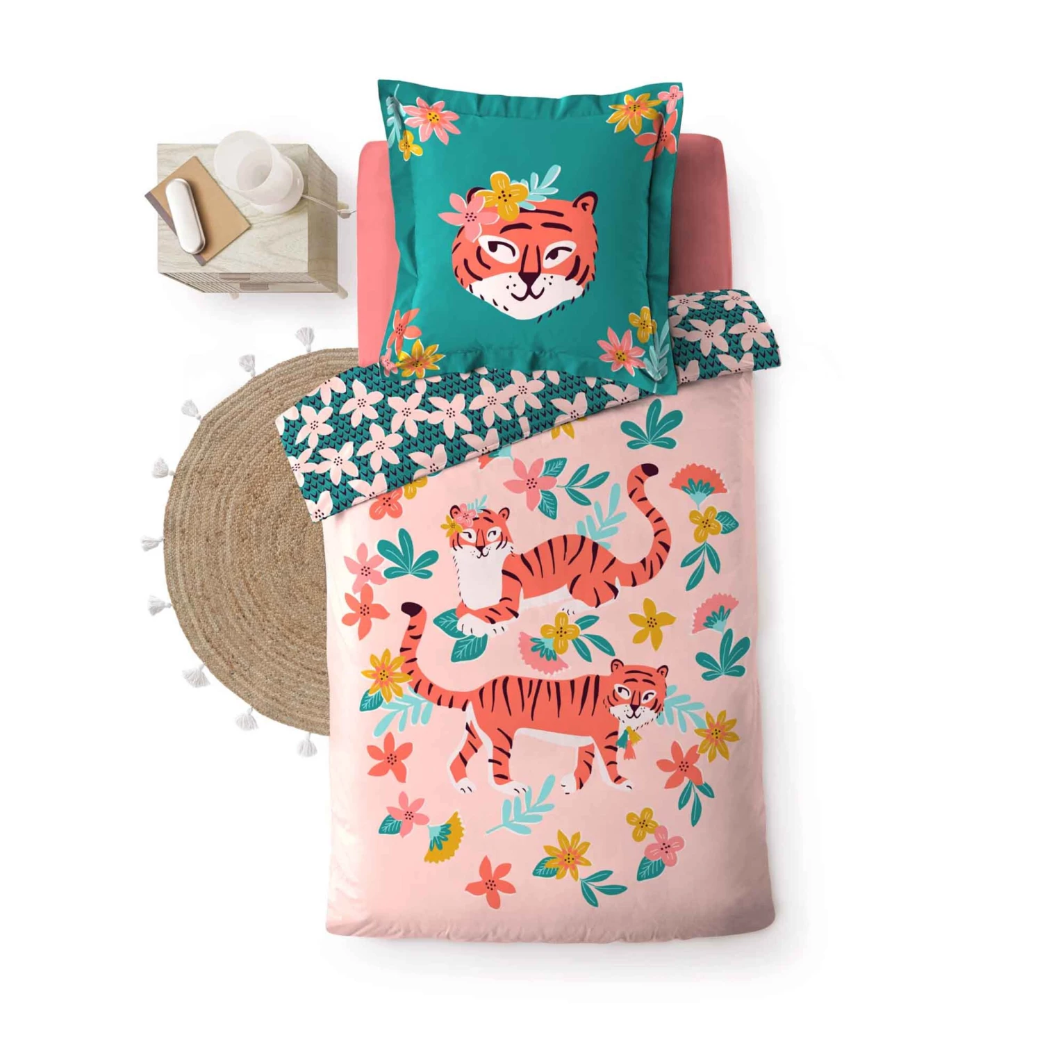 Parure De Lit Enfant Princesse Tigrella 140x200 Cm 4 Parure De Lit Enfant Princesse Tigrella 140x200 Cm – Image 2