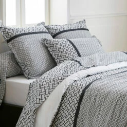 Parure De Lit Percale Riviera Réglisse - Tradilinge 7 Parure De Lit Percale Riviera Réglisse - Tradilinge -Doublures De Lit Soldes 2024 parure riviera reglisse zoom 1