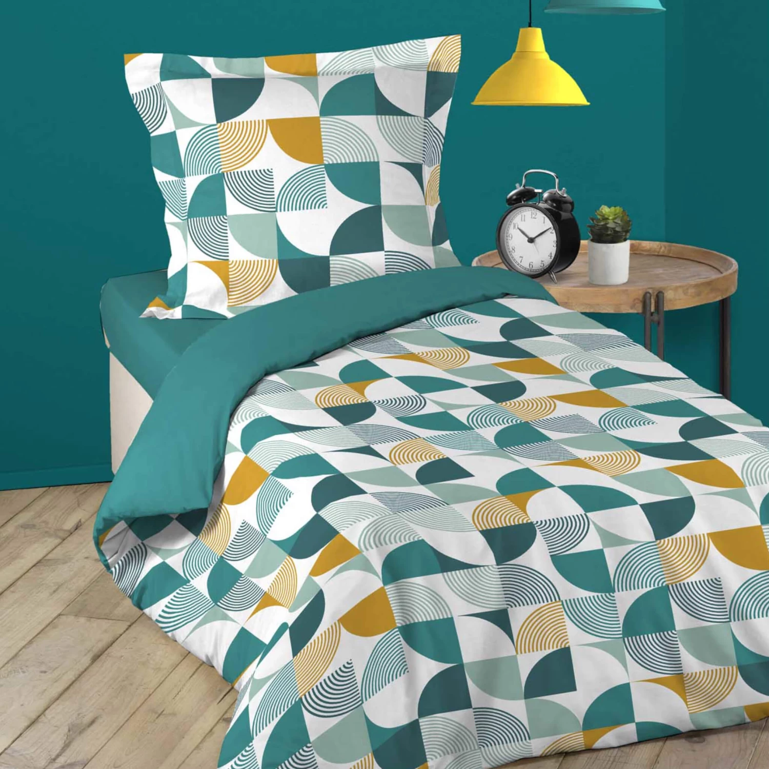 Parure De Lit Rythmo Bleu 5 Parure De Lit Rythmo Bleu – Image 3