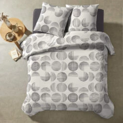 Parure De Lit Sall Anthracite -Doublures De Lit Soldes 2024 parure sall vue dessus