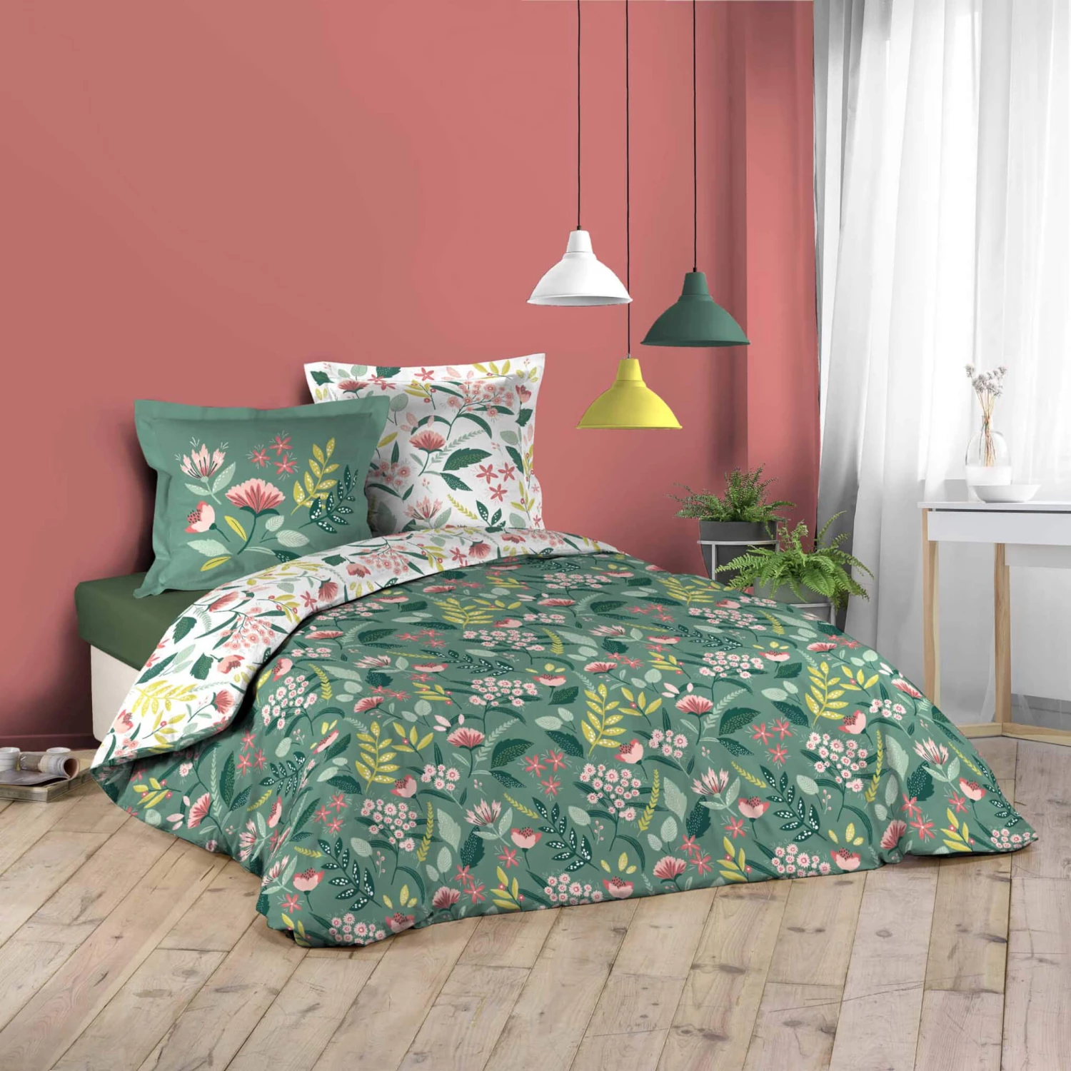 Parure De Lit Stessy Vert 240x220 Cm 3 Parure De Lit Stessy Vert 240x220 Cm